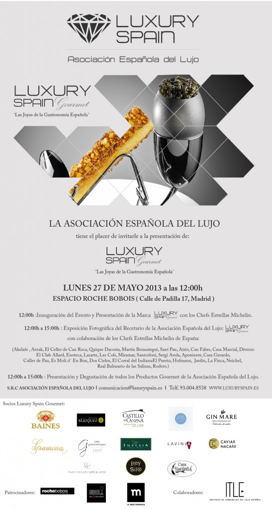 Invitación Luxury Spain Gourmet